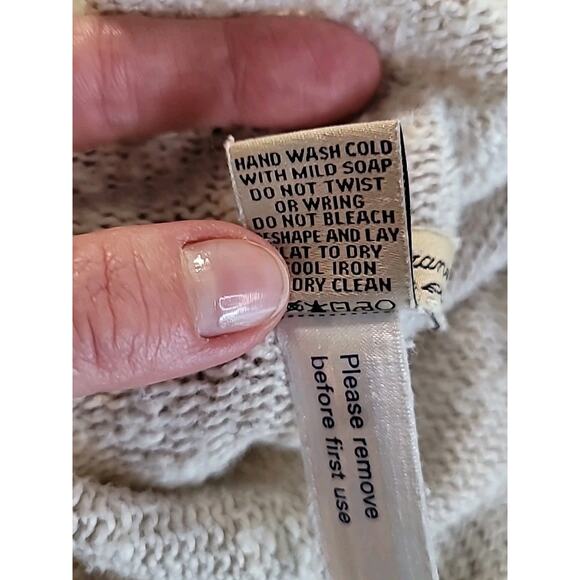Lucky Brand Fringe Duster Cardigan Sz S – Natural Linen Blend, EUC - Picture 8 of 8